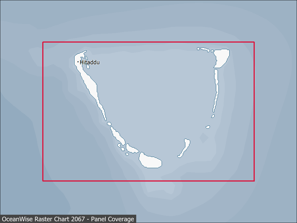 Panel coverage map for UKHO Raster Chart 2067