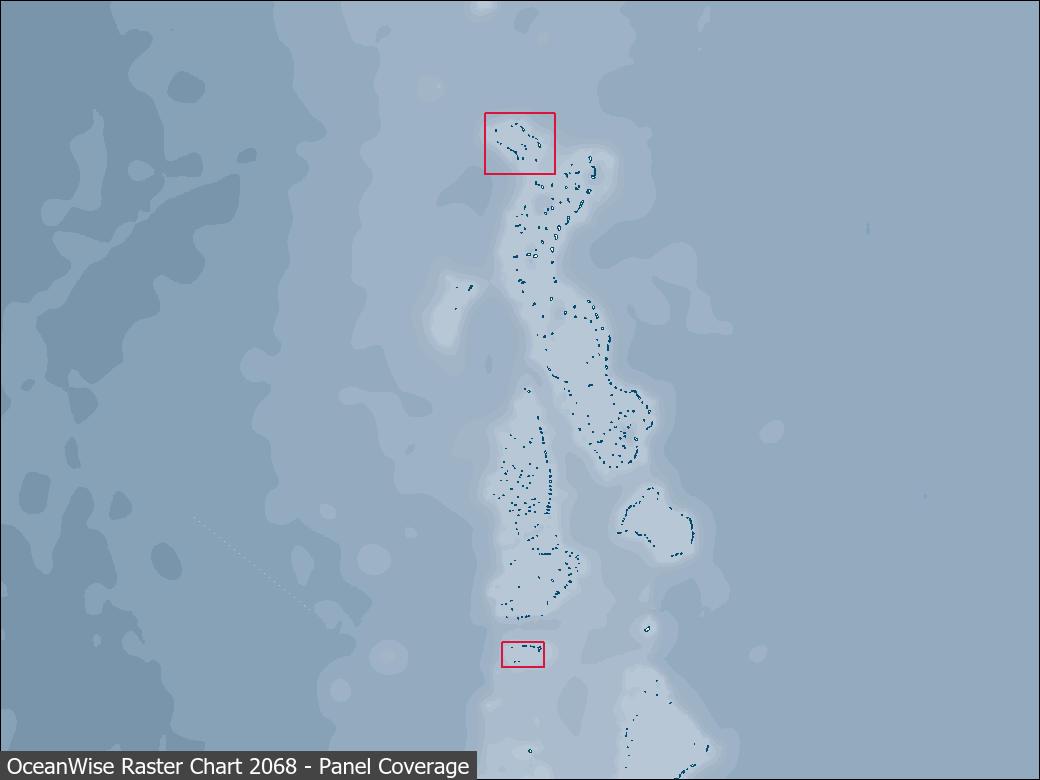 Panel coverage map for UKHO Raster Chart 2068