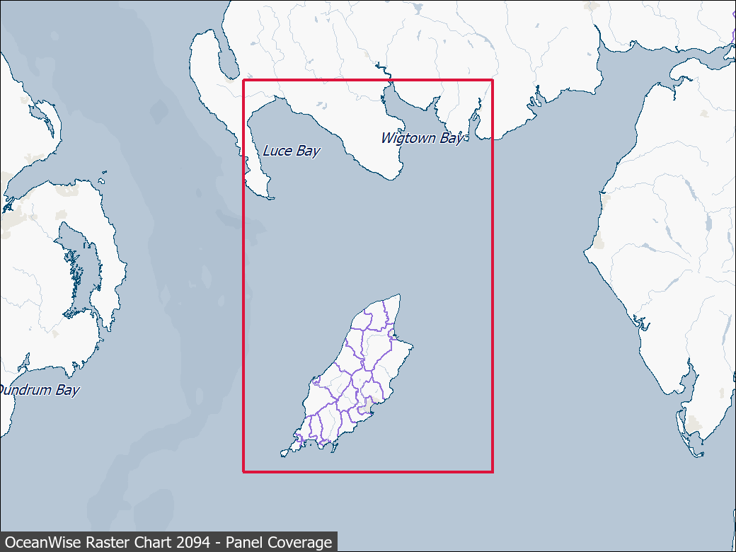 Panel coverage map for UKHO Raster Chart 2094