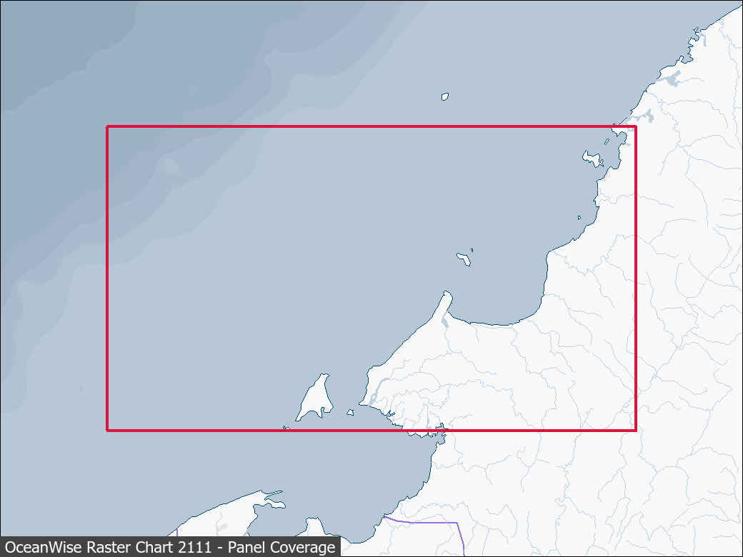 Panel coverage map for UKHO Raster Chart 2111