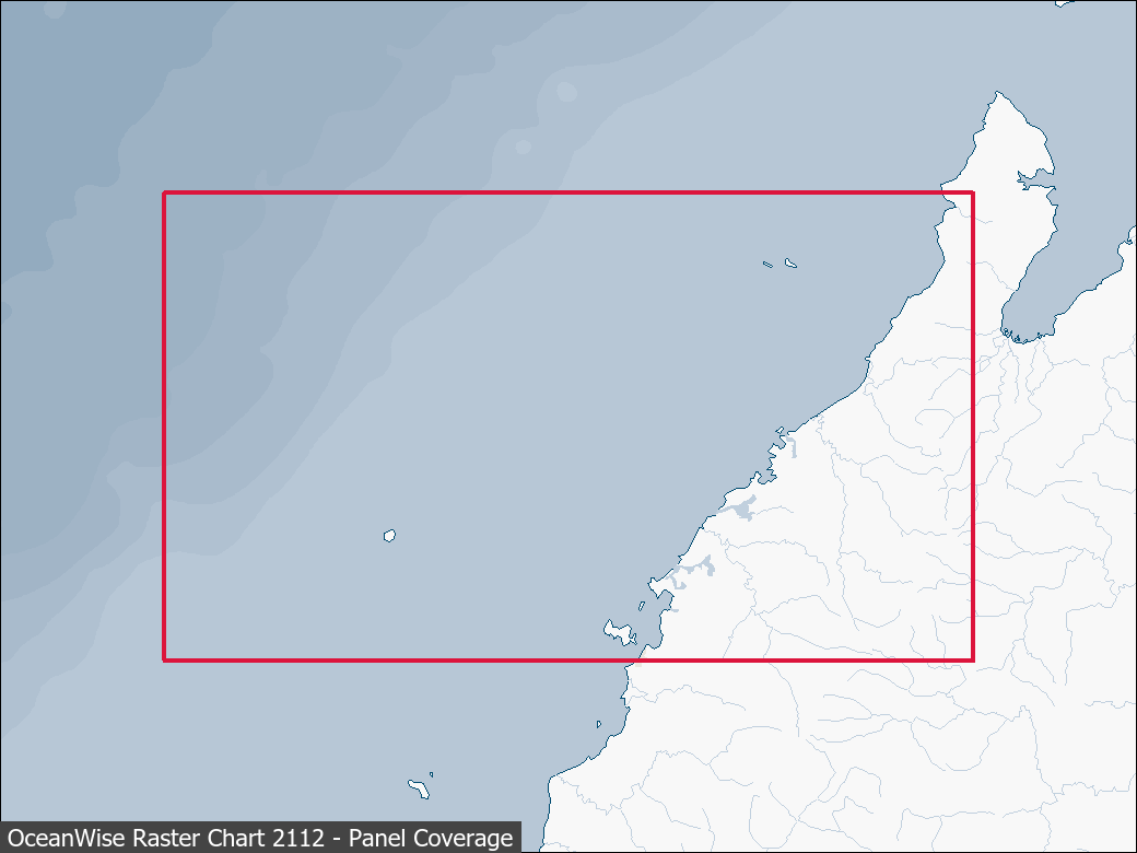 Panel coverage map for UKHO Raster Chart 2112