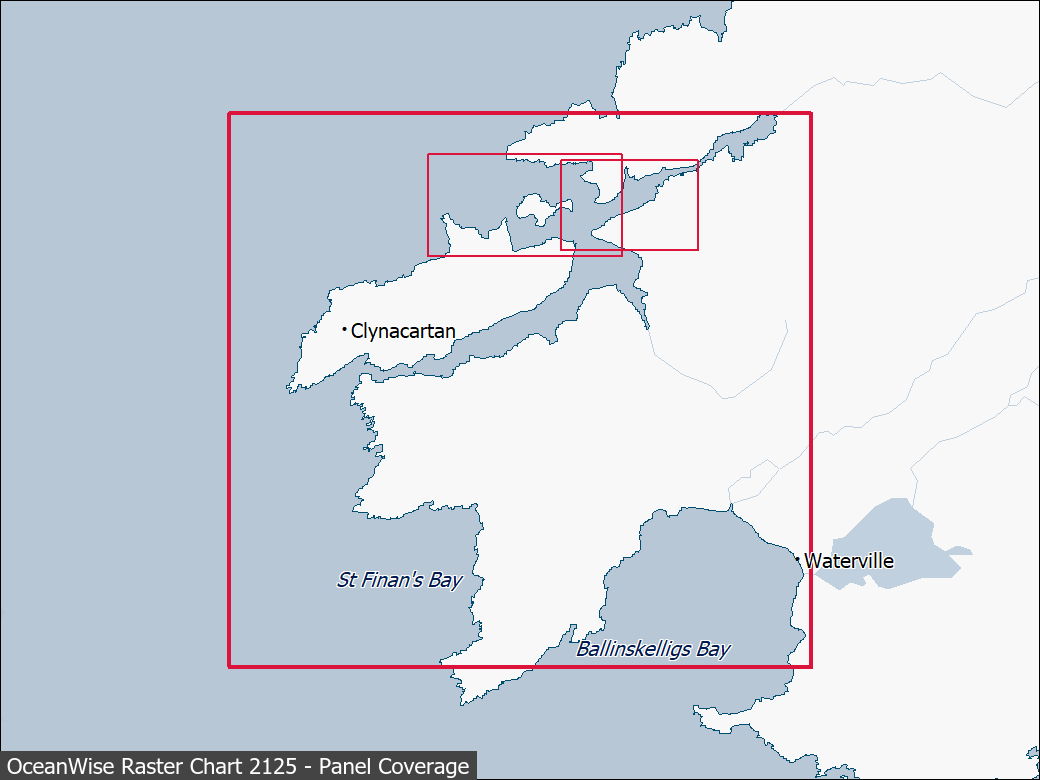 Panel coverage map for UKHO Raster Chart 2125