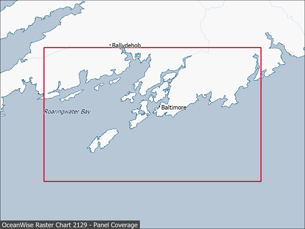 Panel coverage map for UKHO Raster Chart 2129