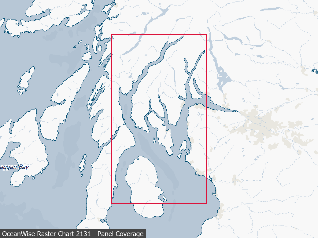 Panel coverage map for UKHO Raster Chart 2131