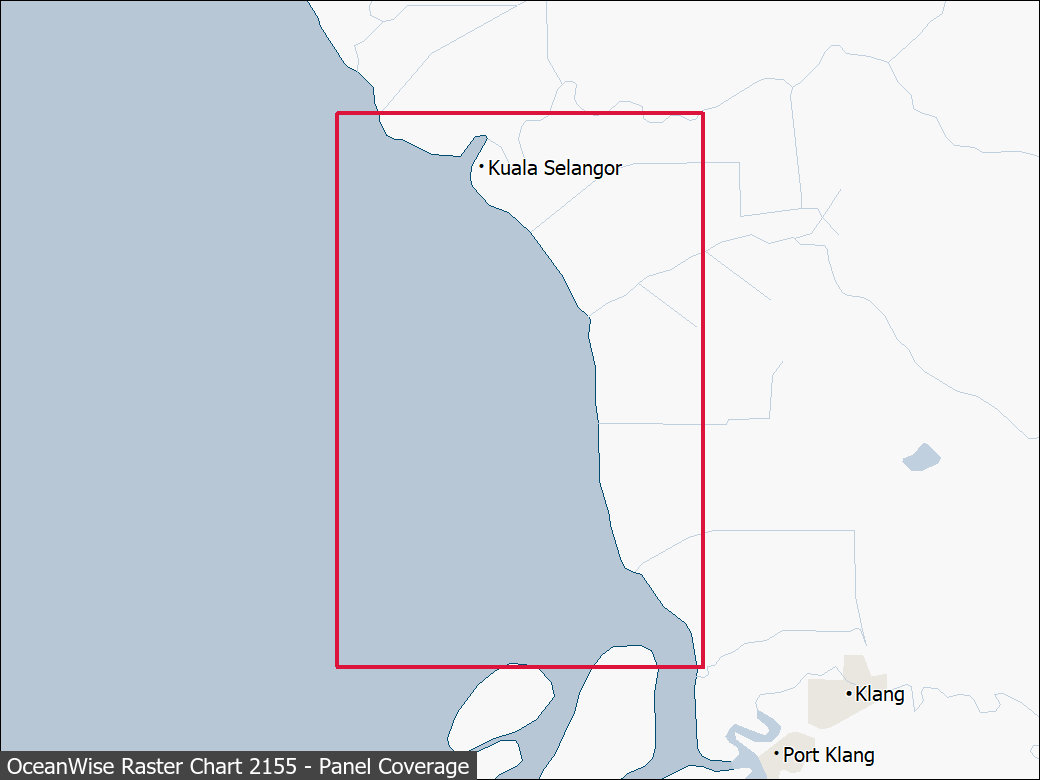 Panel coverage map for UKHO Raster Chart 2155