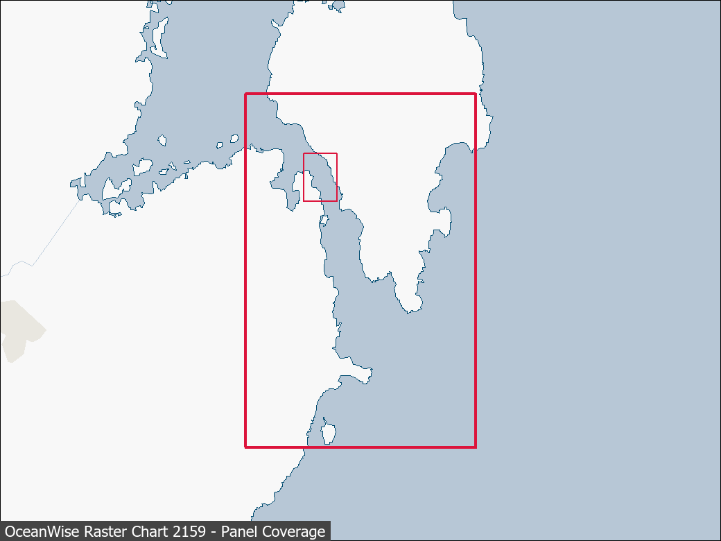 Panel coverage map for UKHO Raster Chart 2159