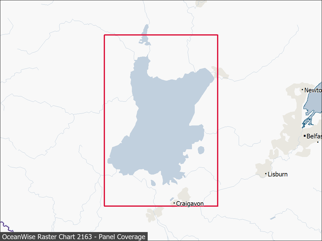 Panel coverage map for UKHO Raster Chart 2163