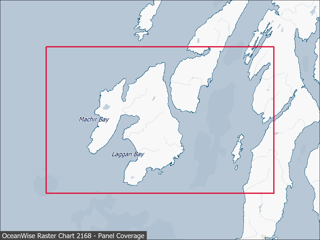 Panel coverage map for UKHO Raster Chart 2168