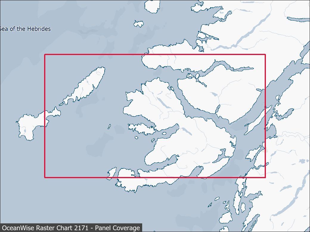 Panel coverage map for UKHO Raster Chart 2171