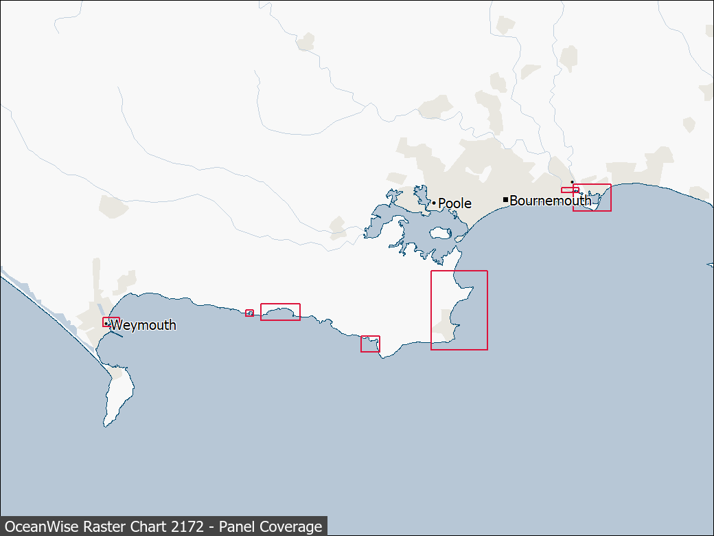 Panel coverage map for UKHO Raster Chart 2172