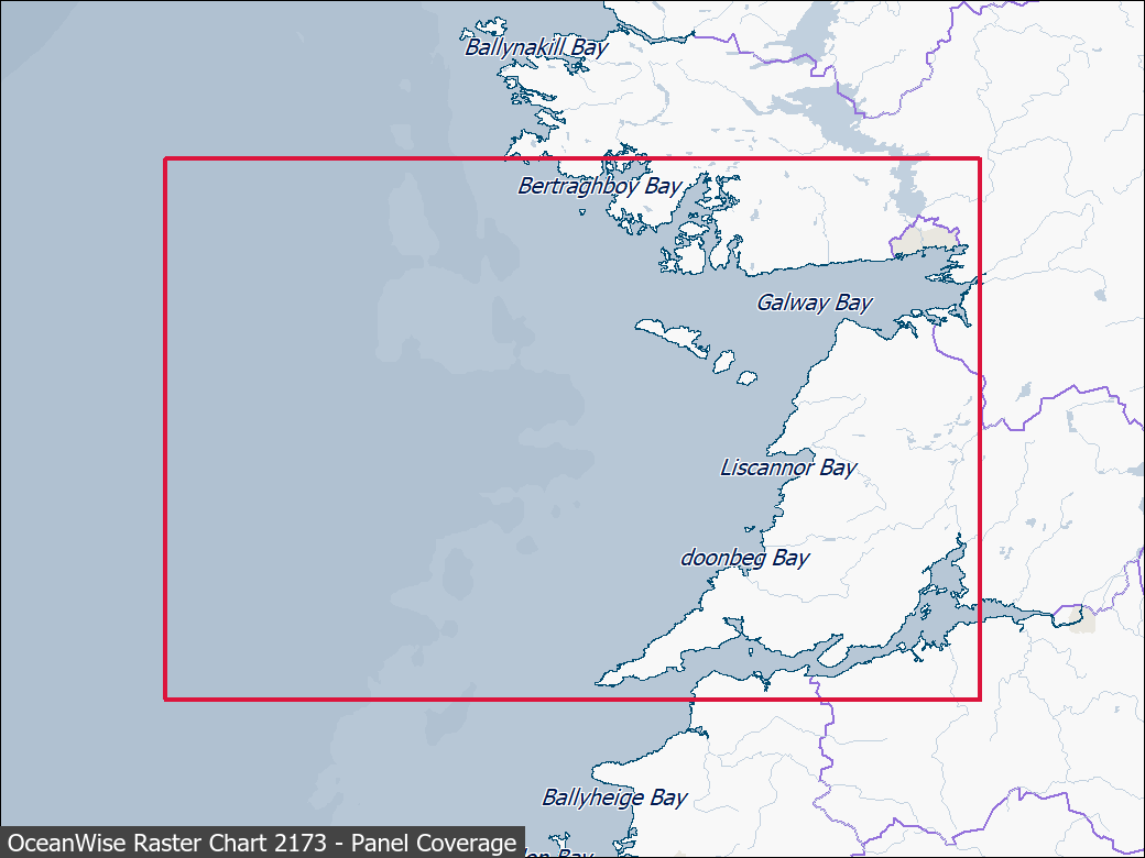 Panel coverage map for UKHO Raster Chart 2173