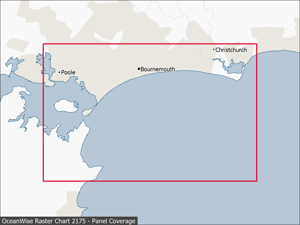 Panel coverage map for UKHO Raster Chart 2175