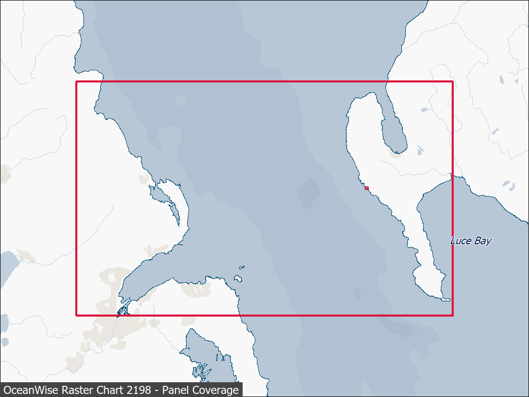 Panel coverage map for UKHO Raster Chart 2198