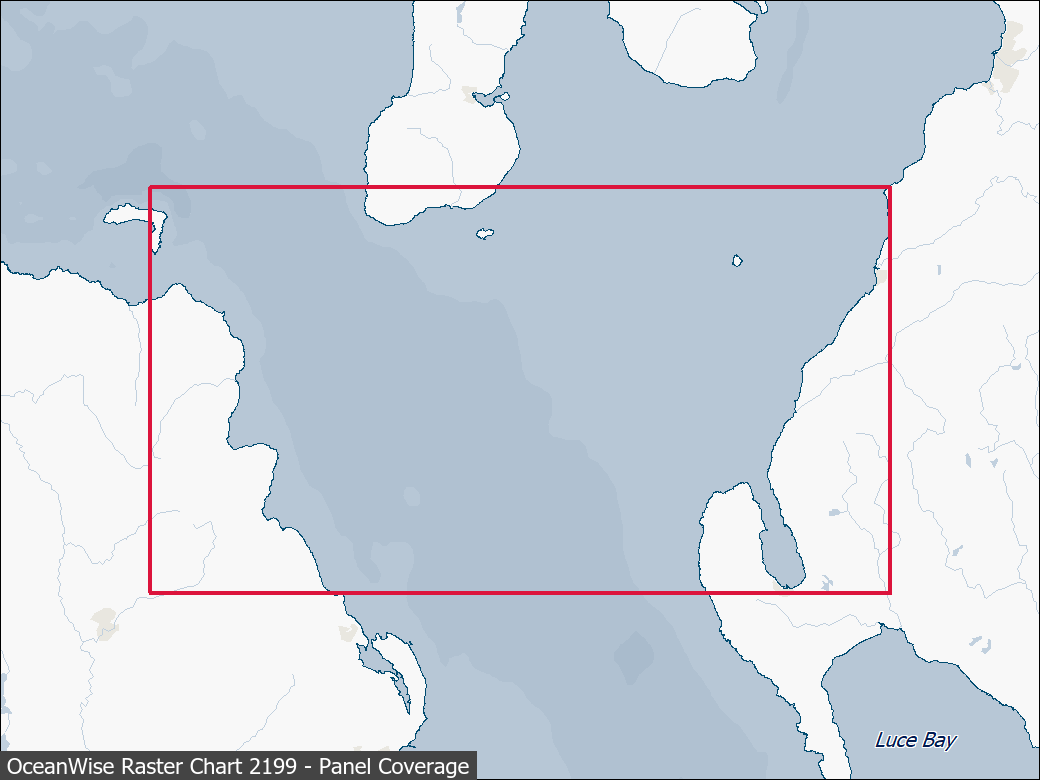 Panel coverage map for UKHO Raster Chart 2199