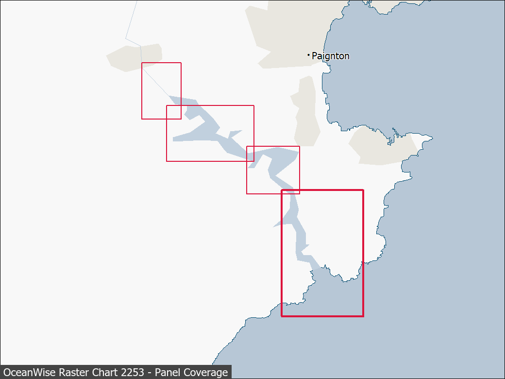 Panel coverage map for UKHO Raster Chart 2253