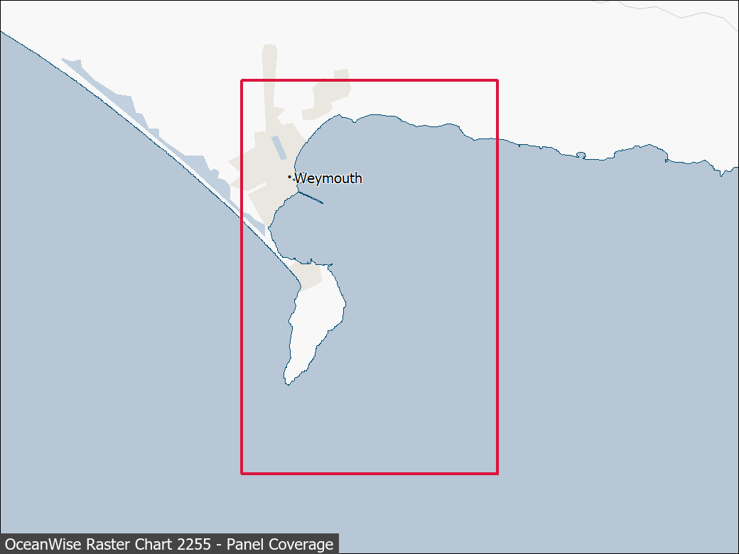 Panel coverage map for UKHO Raster Chart 2255