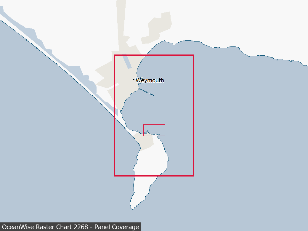 Panel coverage map for UKHO Raster Chart 2268