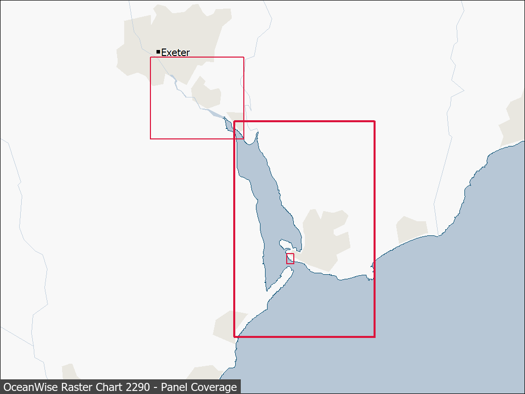 Panel coverage map for UKHO Raster Chart 2290