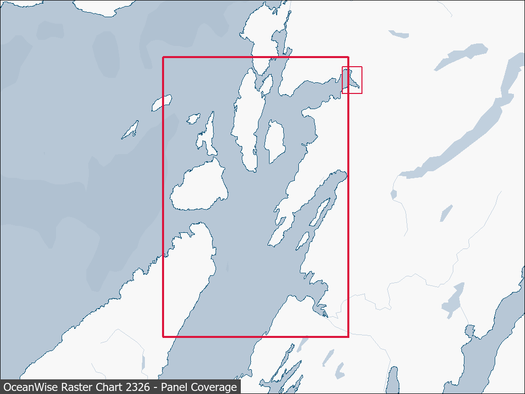 Panel coverage map for UKHO Raster Chart 2326