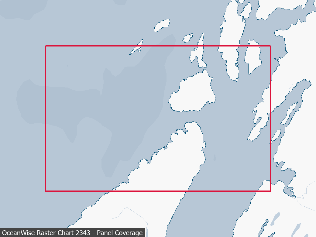 Panel coverage map for UKHO Raster Chart 2343