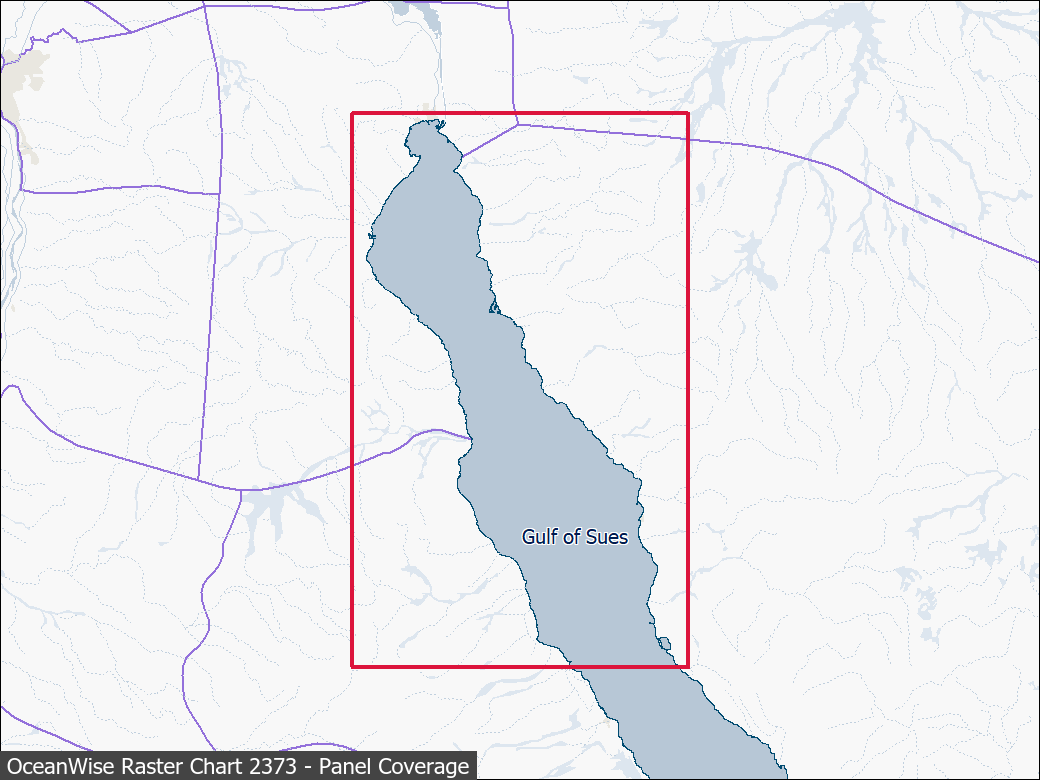 Panel coverage map for UKHO Raster Chart 2373