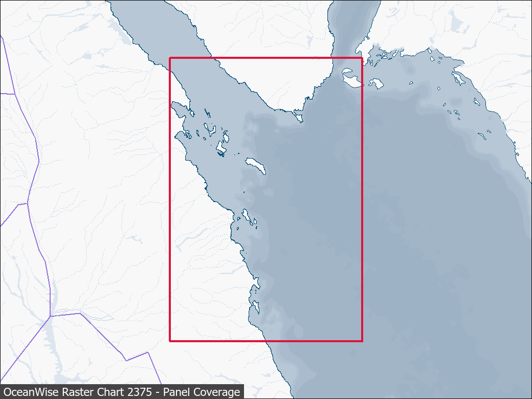 Panel coverage map for UKHO Raster Chart 2375