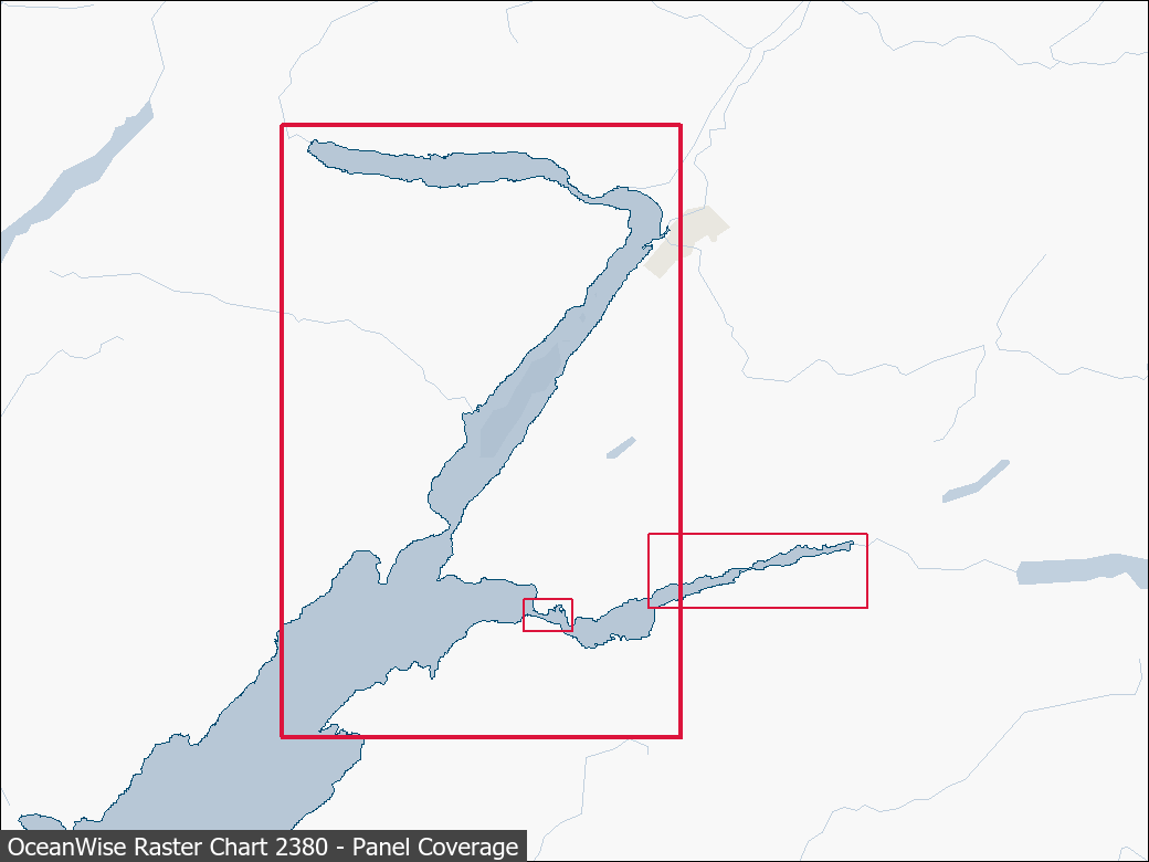 Panel coverage map for UKHO Raster Chart 2380