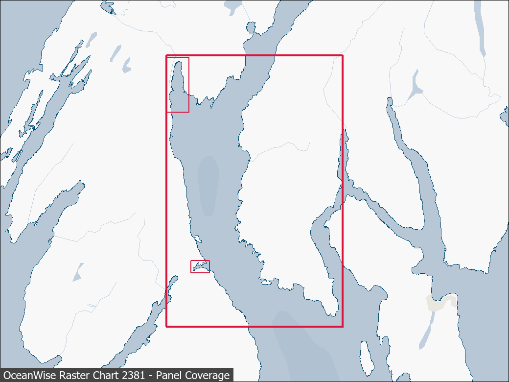 Panel coverage map for UKHO Raster Chart 2381