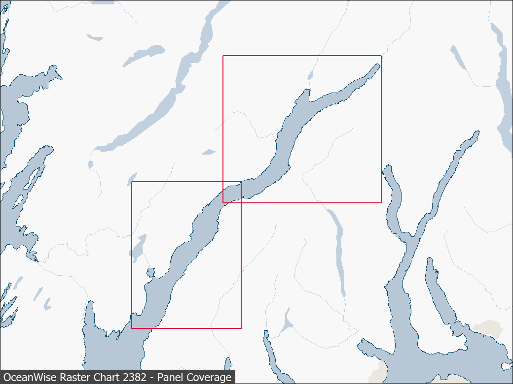 Panel coverage map for UKHO Raster Chart 2382