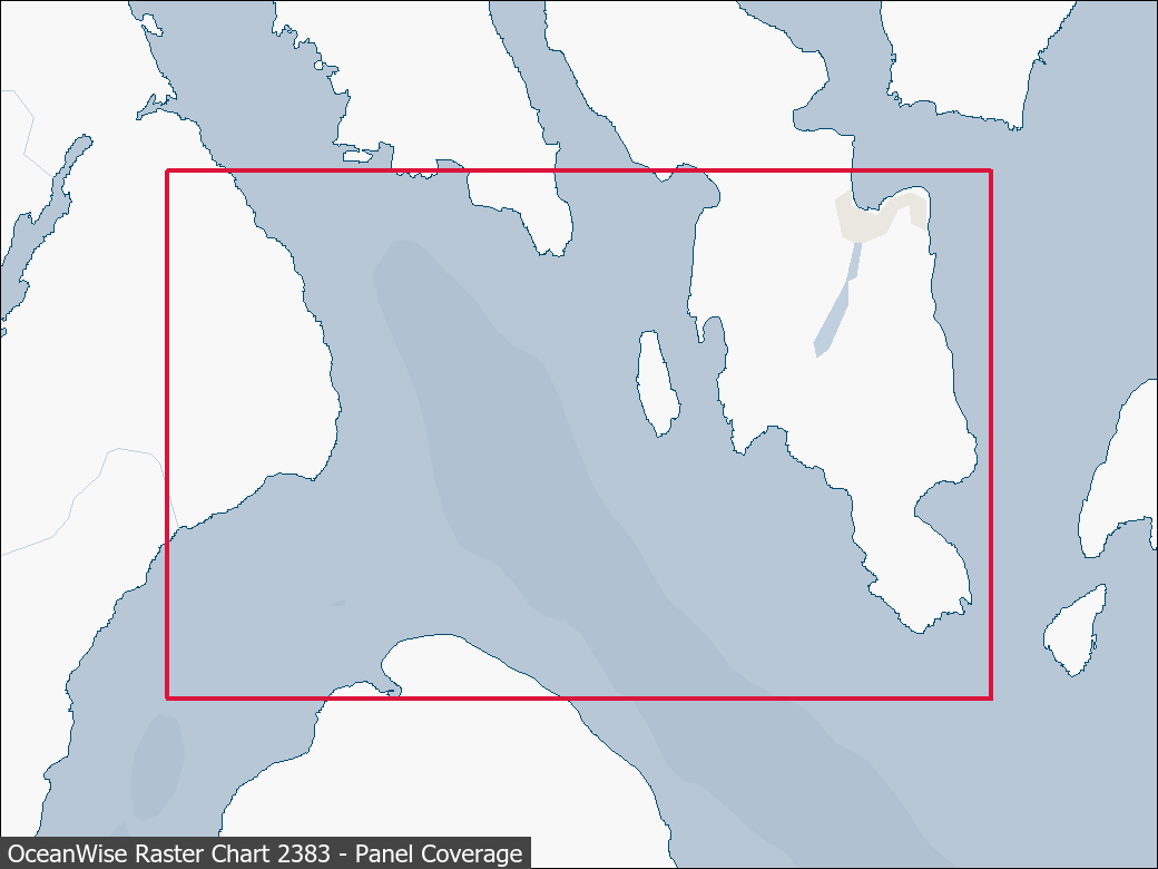 Panel coverage map for UKHO Raster Chart 2383