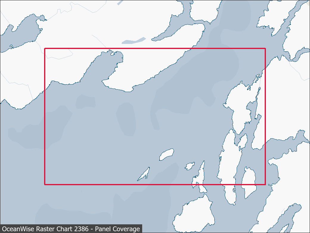 Panel coverage map for UKHO Raster Chart 2386