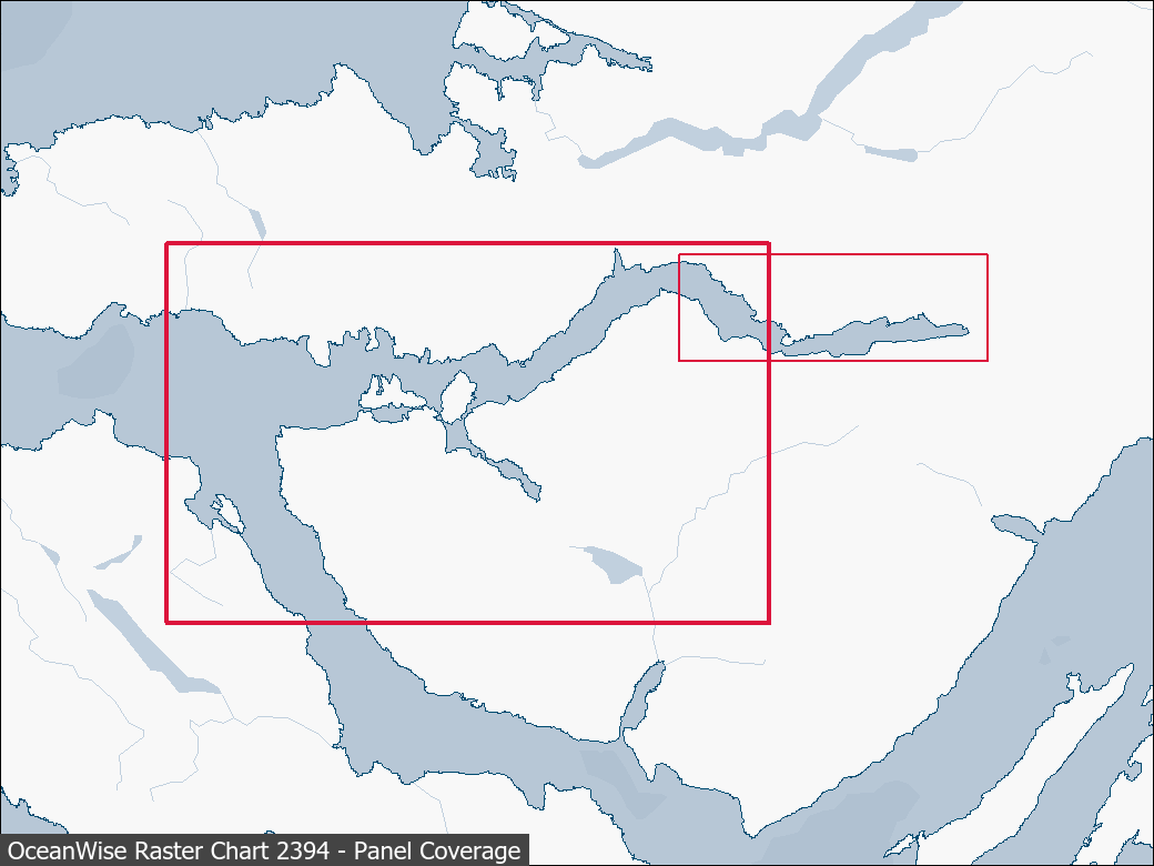 Panel coverage map for UKHO Raster Chart 2394