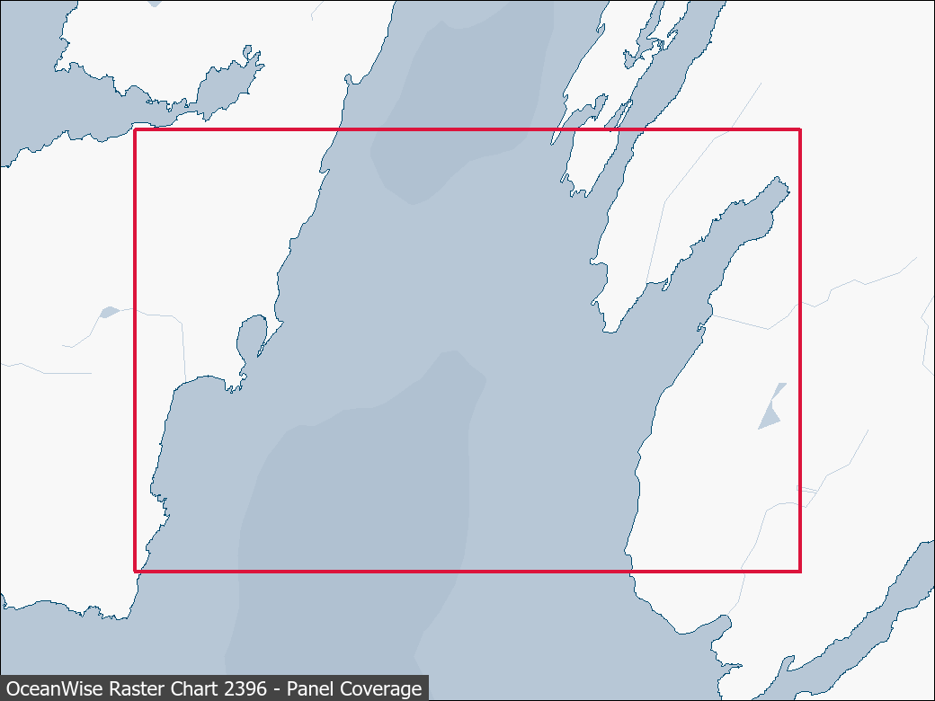 Panel coverage map for UKHO Raster Chart 2396