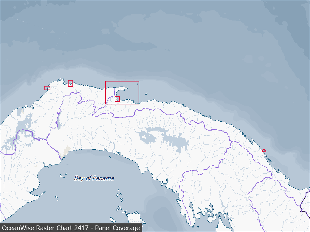 Panel coverage map for UKHO Raster Chart 2417