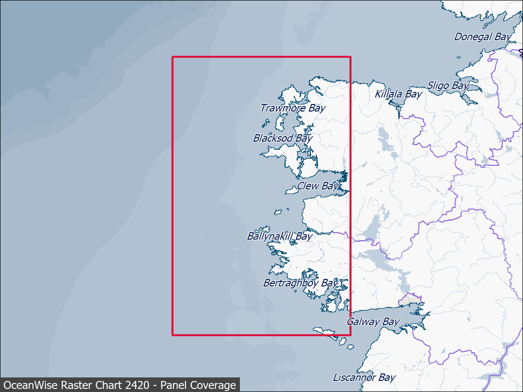 Panel coverage map for UKHO Raster Chart 2420