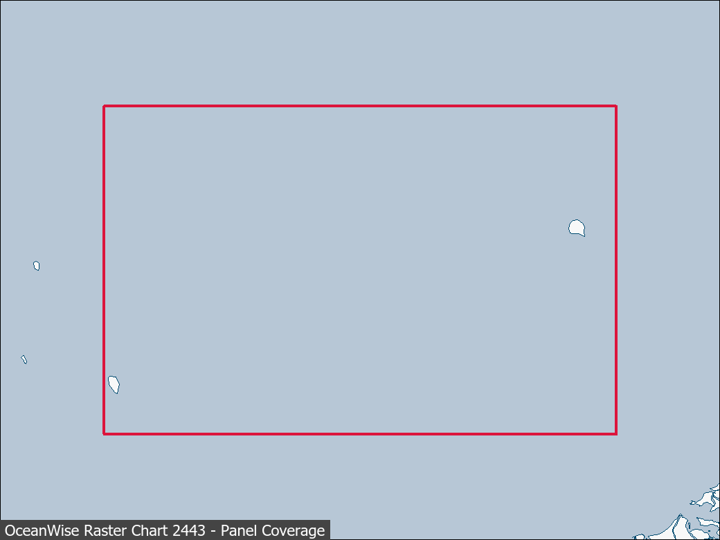 Panel coverage map for UKHO Raster Chart 2443