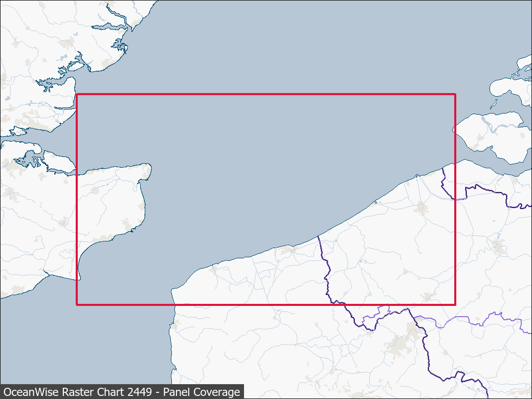 Panel coverage map for UKHO Raster Chart 2449