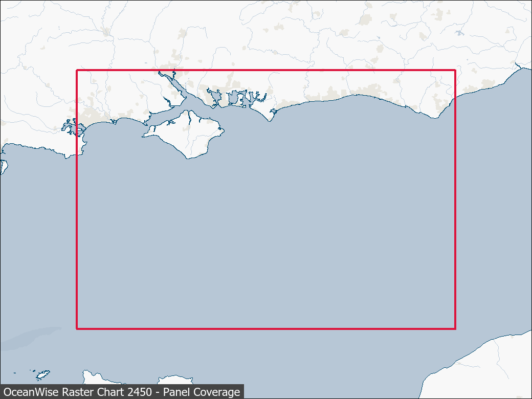 Panel coverage map for UKHO Raster Chart 2450