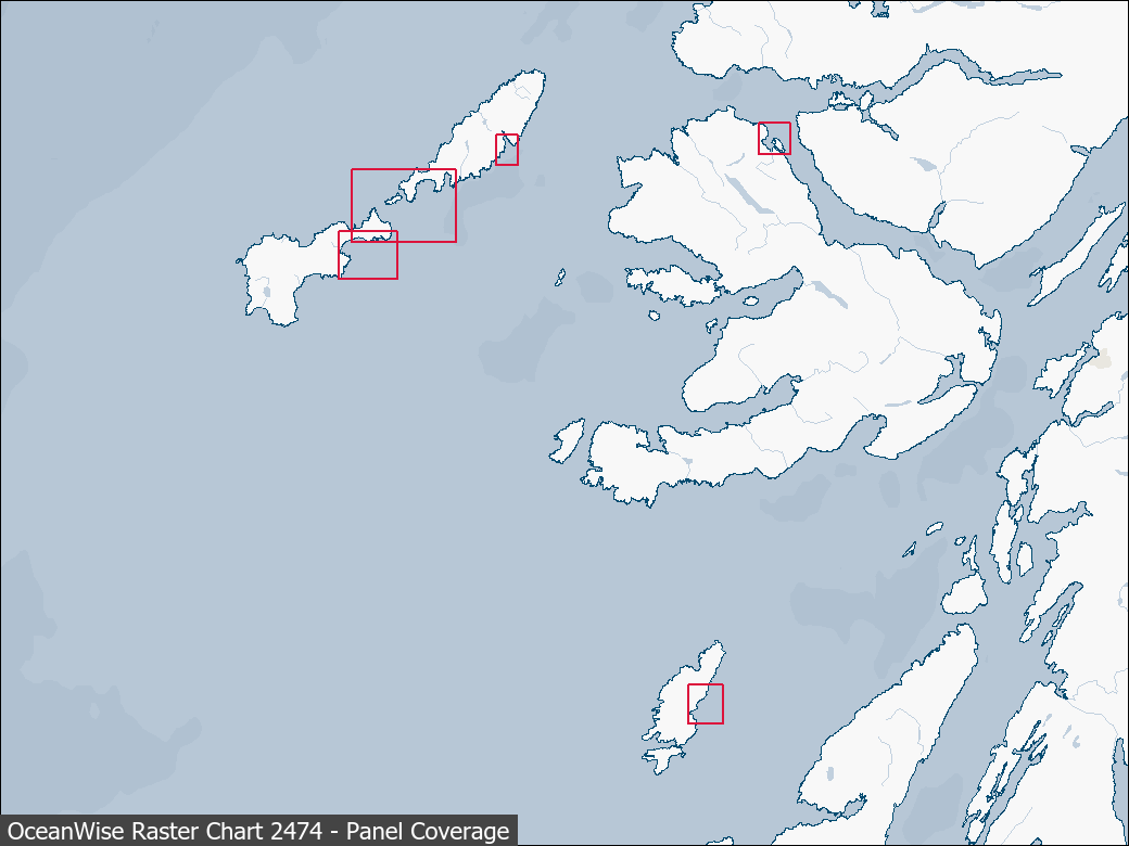 Panel coverage map for UKHO Raster Chart 2474