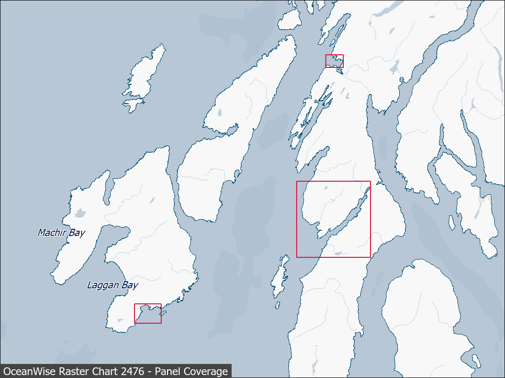 Panel coverage map for UKHO Raster Chart 2476