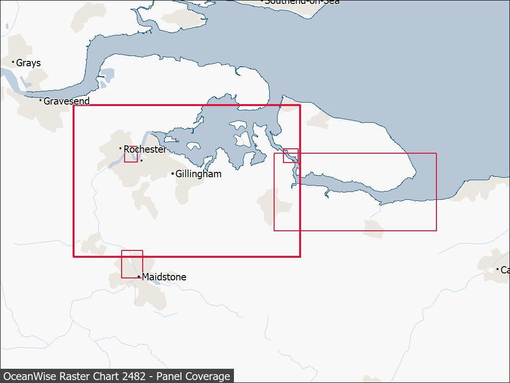 Panel coverage map for UKHO Raster Chart 2482