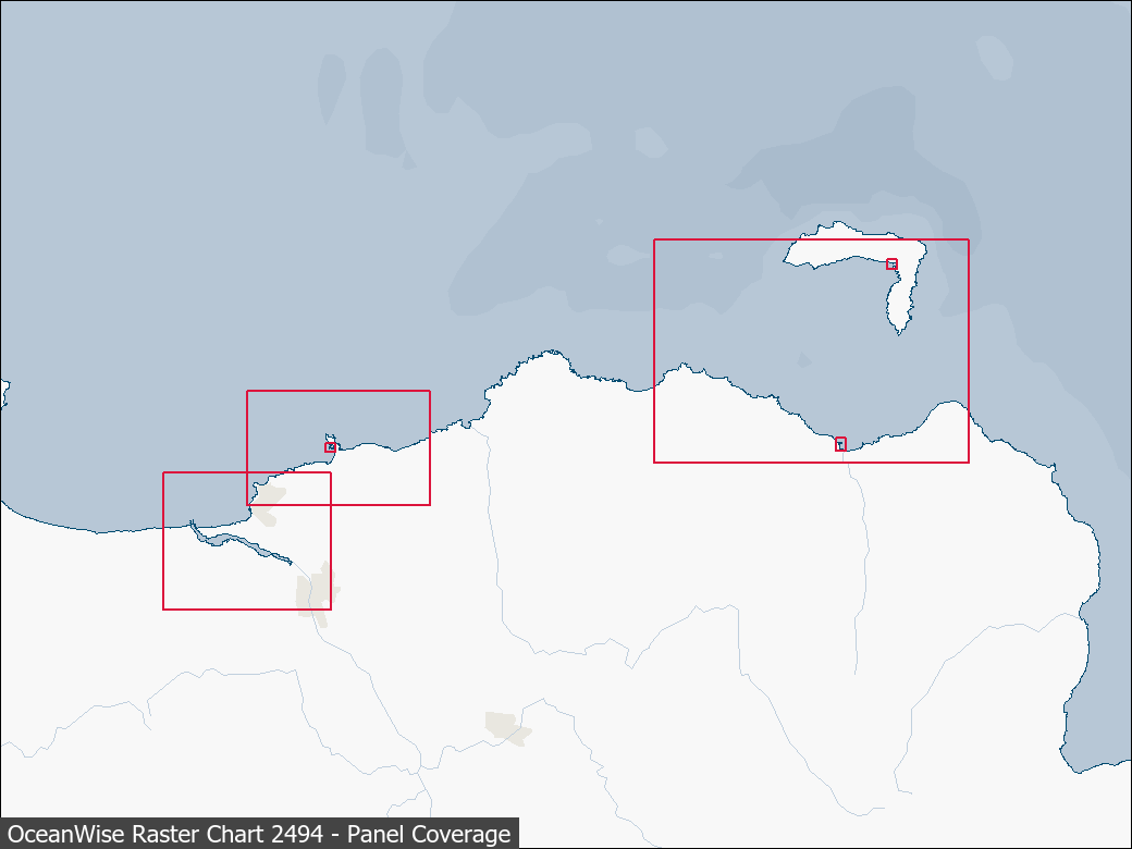 Panel coverage map for UKHO Raster Chart 2494