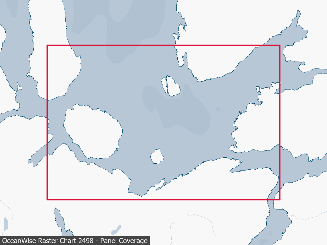 Panel coverage map for UKHO Raster Chart 2498