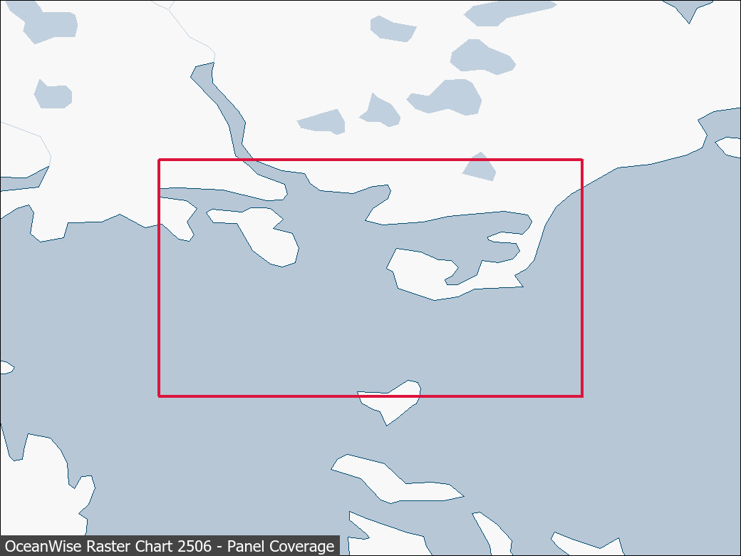 Panel coverage map for UKHO Raster Chart 2506