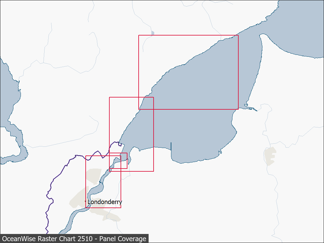 Panel coverage map for UKHO Raster Chart 2510