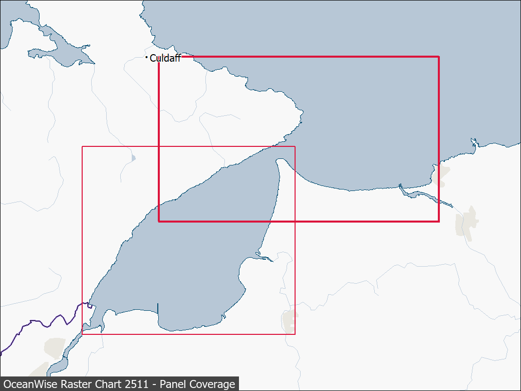 Panel coverage map for UKHO Raster Chart 2511