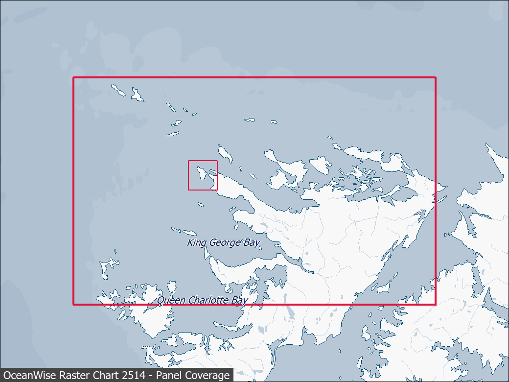 Panel coverage map for UKHO Raster Chart 2514