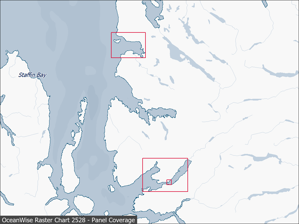 Panel coverage map for UKHO Raster Chart 2528