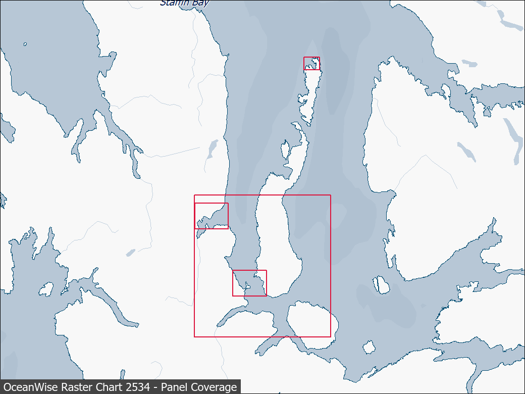 Panel coverage map for UKHO Raster Chart 2534