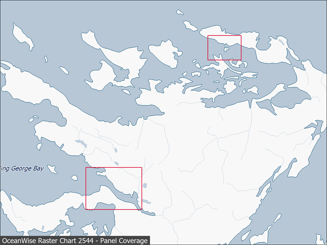 Panel coverage map for UKHO Raster Chart 2544